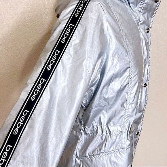 Bebe Sport Y2K Silver Insulated Jacket Size Medium - Picture 6 of 16